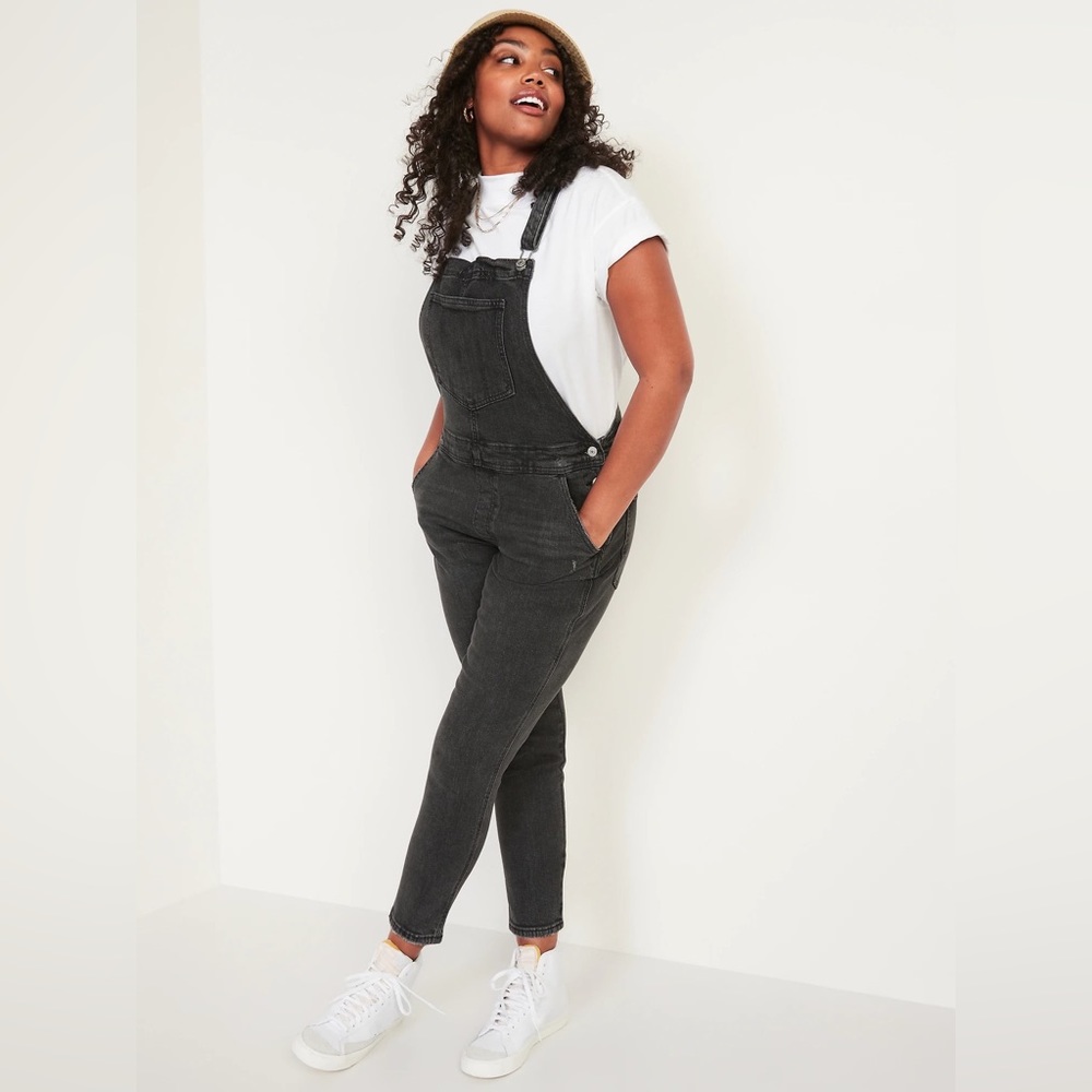 Women’s Overalls - Black Denim; size 4